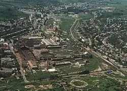 Průmyslový podnik ve městě Ózd