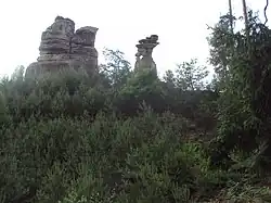 Skalní věže v Údolí samoty