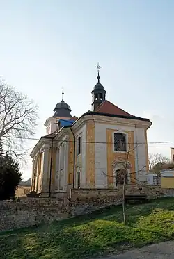 Pohled na kostel z jihovýchodu