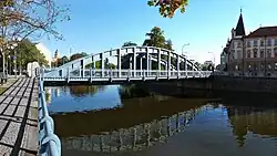 Zlatý most přes Malši v ulici Dr. Stejskala, České Budějovice