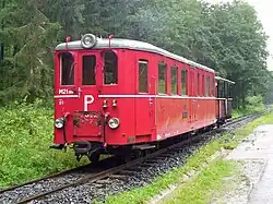 Motorový vůz M 21.004 (Tatra Kopřivnice 54129/39), na ČHŽ - Vydrovo dolina 2014