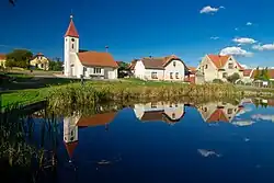 Přestavěná kaple na požární zbrojnicí