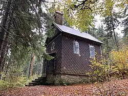 In 1937, the chapel was moved from Anensky vrch to today's nature reserve for the construction of a border fortification.