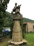 Černovír, socha svatého Jana Nepomuckého.JPG
