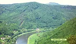 Pohled na Čertovu Vodu z Růžové vyhlídky