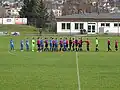 FK Česká Třebová vs Lanškroun nástup na začátku zápasu