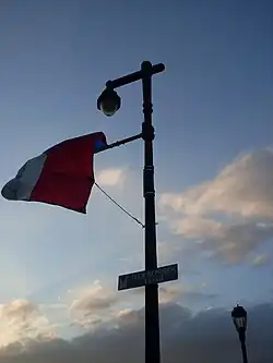 Česká vlajka v Ben Franklin Parkway