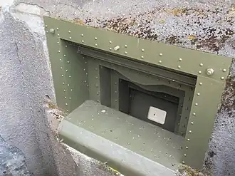 Střílna minometu na objektu R-S 87 Průsek