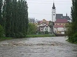 Lubina v Příboře při povodních 2010