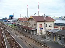 Nádražní budova v roce 2014