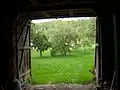 Výhled ze vrat stodoly