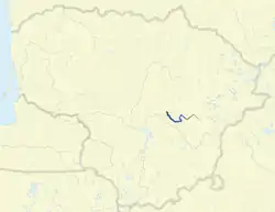 Mapka průběhu toku řeky Širvinta