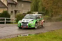 Kopecký se Škodou Fabia S2000 na Rally Bohemia 2009