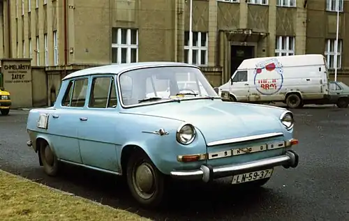Škoda 1000 MB (model 1969) v Žatci, 1994