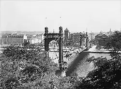Štefánikův most v Praze z Letné (před 1928)