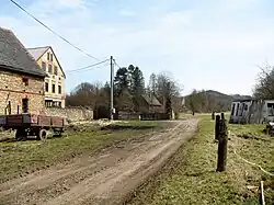 Západní okraj vesnice Šváby v údolí Švábského potoka