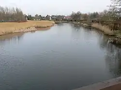 Šventoji ve městě Šventoji z "Opičího" mostu