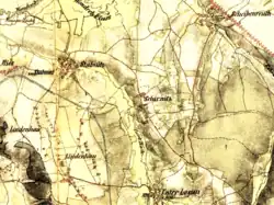 Žírnice (Schirnitz) na mapě z poloviny 19. století