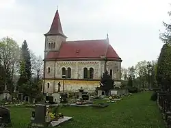 Kaple sv. Vojtěcha postavená na hřbitově v Žamberku, na náklady E. Alberta