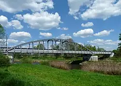 Železniční most přes řeku Vltava u vsi Bavorovice poblíž Hluboké nad Vltavou