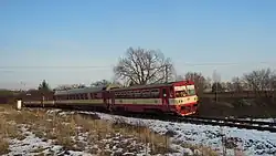 Osobní vlak v úseku Valašské Meziříčí – Branky na Moravě