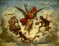 Střed první opony Národního divadla (1880)