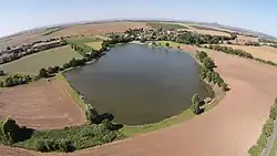 Žižický rybník z ptačí perspektivy