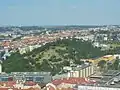 Z věže Žižkovského vysílače je celý vrch hezky vidět
