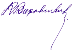 Kliment Jefremovič Vorošilov, podpis