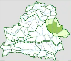 Poloha roviny v rámci Běloruska