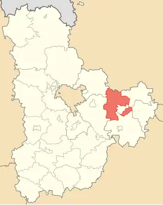 Poloha rajónu v Kyjevské oblasti