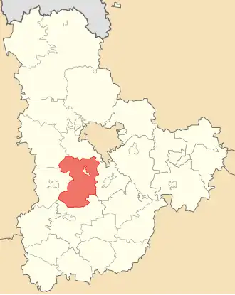 Poloha rajónu v Kyjevské oblasti