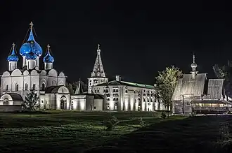 areál kremlu v noci