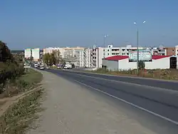 Pohled na město z úbočí vršku Borodulinskaja gorka