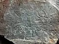 Petroglyf na Čtvrtém Sunduku (tzv. „Lyžař“)
