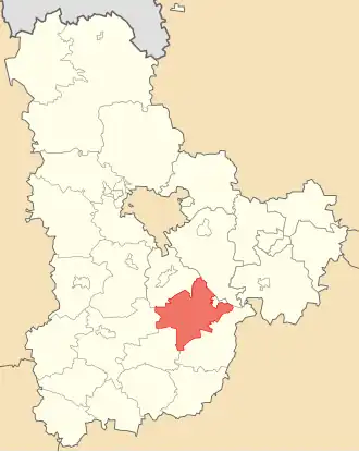 Poloha rajónu v Kyjevské oblasti