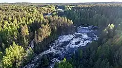 Vodopády při jarní povodni v květnu 2018