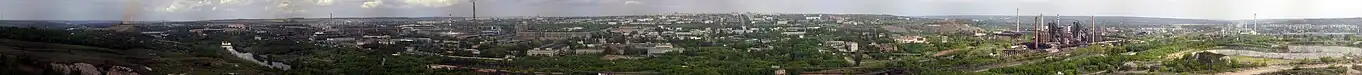 Pohled na Kramatorsk z Medové hory