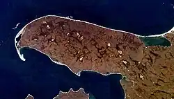 Poloostrov Michajlova, snímek NASA