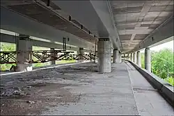 Rozestavěná stanice Truchaniv Ostrivna Podilsko-Vyhurivské lince