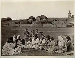 Kozácká dědina Cimljanskaja, ulice ve svátek, 1875–1876