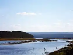 Pohled na ústí řeky od vesnice Zaleděvо