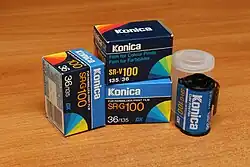 Fotografický film Konica SR-V 100 a SR-G 100, roky 1987—1989