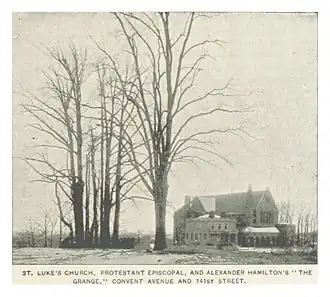 Hamilton Grange a kostel St.Luke’s v roce 1893.