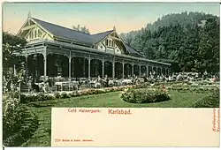 Kavárna Kaiserpark, později Gejzírpark, 1898