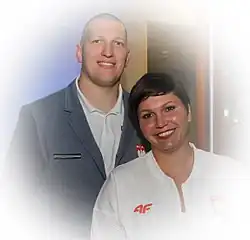 Wojciech Nowicki a jeho trenérka Malwina Sobierajska