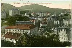 Pohled na Westend z dnešní ulice Na Vyhlídce, 1899