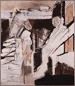 Posezení, olej na plátně 116 x 100 cm, 1985