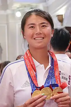 Wu Fang-sien s třemi zlaty z Univerziády (2023)