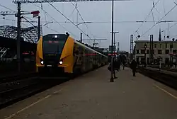 Jednotka Škoda 16Ev na nádraží v Rize